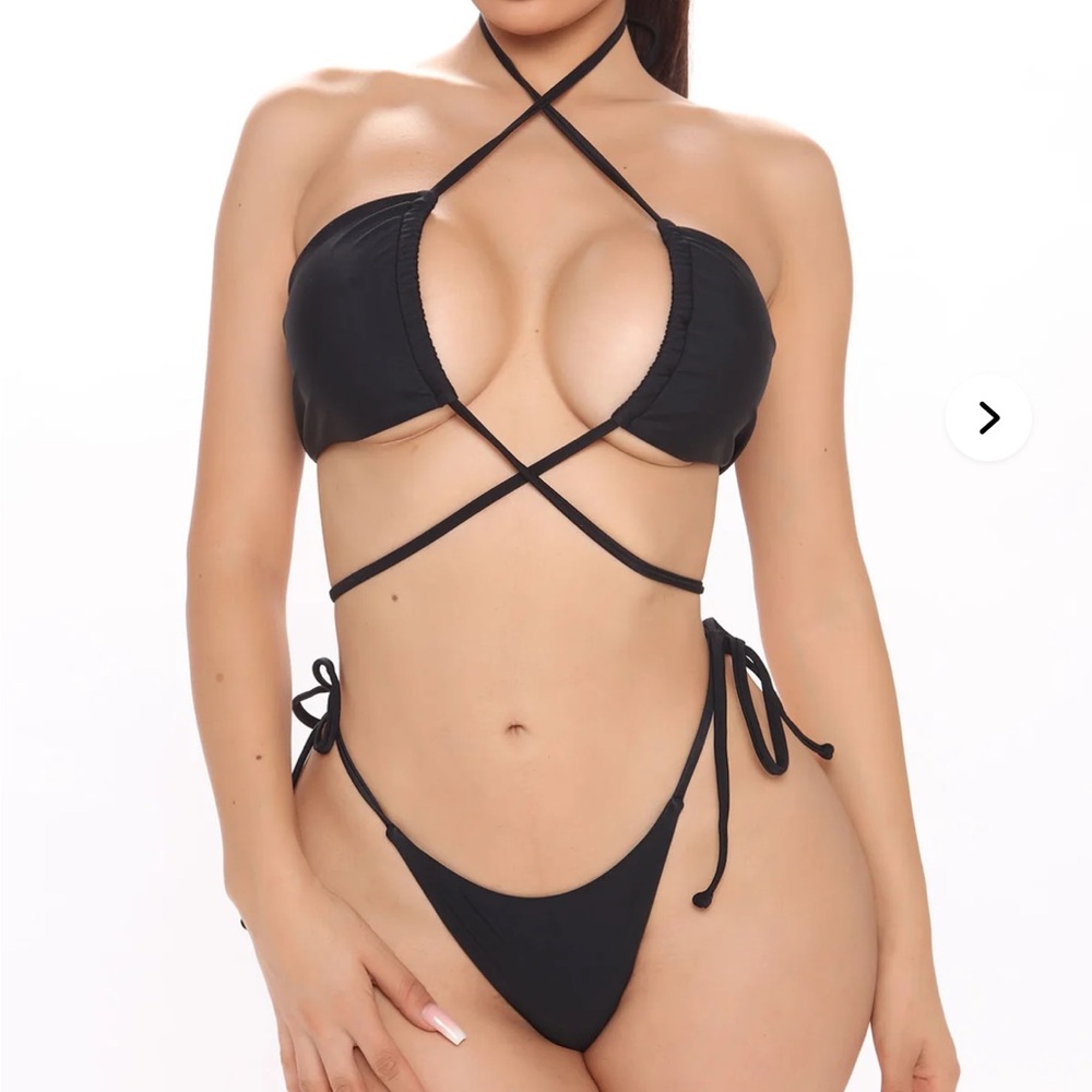 NWT Caribbean Beam 2 Piece Tiny Bikini - Black